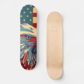 Retro American Pariotic Eagle Flag Skateboard (Voorkant)