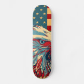 Retro American Pariotic Eagle Flag Skateboard (Voorkant)