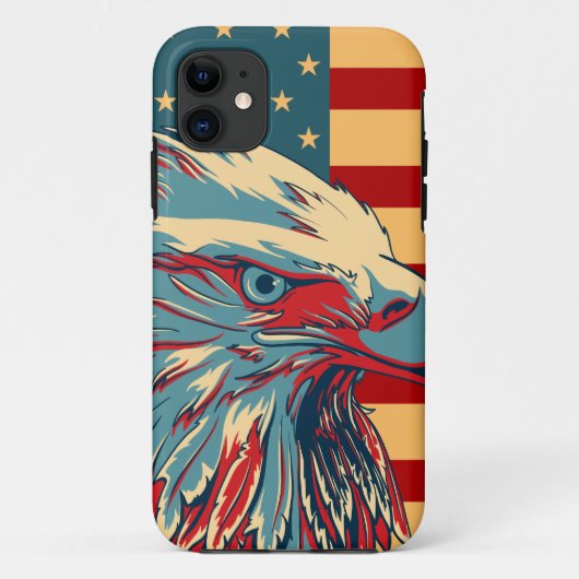 Retro American Patriotic Eagle Flag Case-Mate iPhone Case (Achterkant)