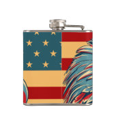 Retro American Patriotic Eagle Flag Heupfles (Achterkant)