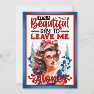 Retro American Pinup_ Het is een mooie dag Bedankkaart