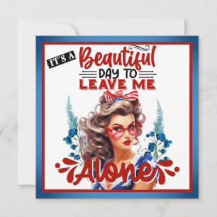 Retro American Pinup_ Het is een mooie dag Feestdagenkaart