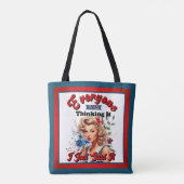 Retro American Pinup_ Ik zei het net Tote Bag (Achterkant)