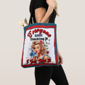 Retro American Pinup_ Ik zei het net Tote Bag (Dichtbij)