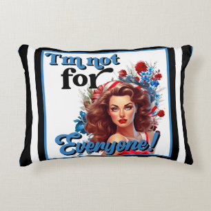 Retro American Pinup_ Niet voor iedereen Accent Kussen