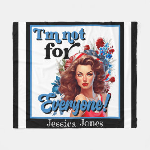Retro American Pinup_ Niet voor iedereen Fleece Deken