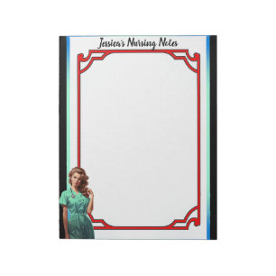 Retro American Pinup_ Vlek jezelf niet Notitieblok