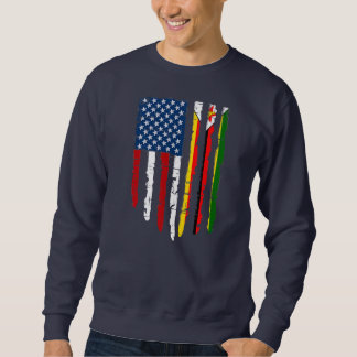 Retro American Zimbabwe Flag Mannen Women Patrioti Trui