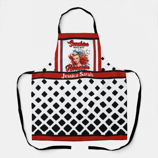 Retro Americana Pinup_ Sunshine Mixed Schort (Voorkant)
