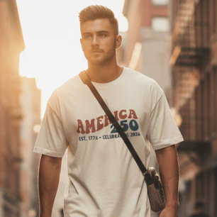 Retro Amerika 250e Verjaardag T-Shirt Vintage