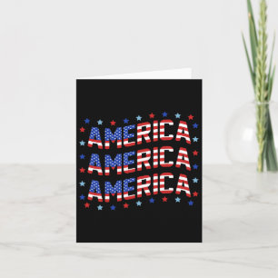 Retro Amerika 4 juli Amerikaanse vlag patriottisch Kaart