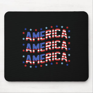 Retro Amerika 4 juli Amerikaanse vlag patriottisch Muismat