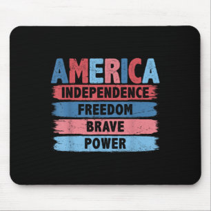 Retro Amerika Onafhankelijkheid Vrijheid Brave USA Muismat