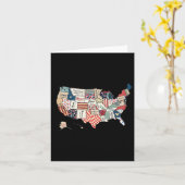 Retro Amerika USA Kaart God Zeg dat je Bijbel bent (Gele Bloem)