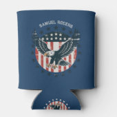 Retro Amerikaanse Adelaar Blikjeskoeler (Achterkant)