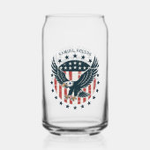 Retro Amerikaanse Adelaar Blikvorm Glas (Voorkant)