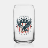 Retro Amerikaanse Adelaar Blikvorm Glas (Achterkant)