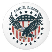 Retro Amerikaanse Adelaar Keramische Knop (Voorkant)