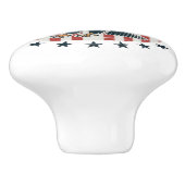 Retro Amerikaanse Adelaar Keramische Knop (Zijkant)