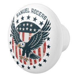 Retro Amerikaanse Adelaar Keramische Knop