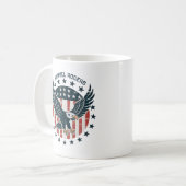 Retro Amerikaanse Adelaar Koffiemok (Voorkant links)