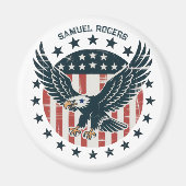 Retro Amerikaanse Adelaar Magneet (Voorkant)