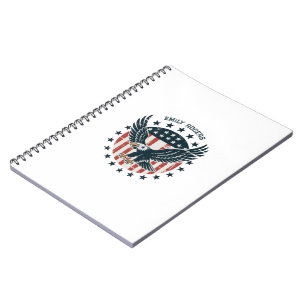 Retro Amerikaanse Adelaar  Notitieboek