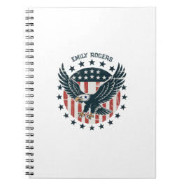 Retro Amerikaanse Adelaar Notitieboek