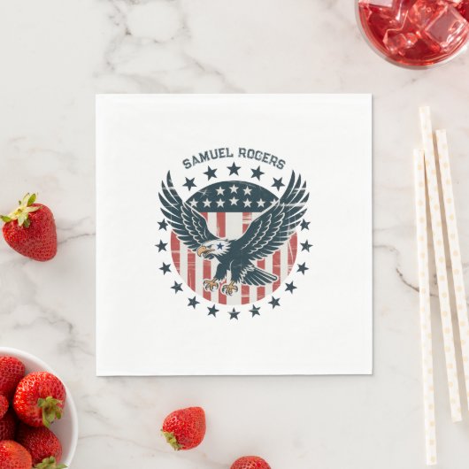Retro Amerikaanse Adelaar Servet (Insitu)