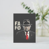 Retro Amerikaanse Donald Trump FAFO USA Vlag Patri Briefkaart (Staand voorkant)