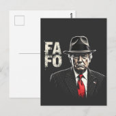Retro Amerikaanse Donald Trump FAFO USA Vlag Patri Briefkaart (Voorkant / Achterkant)