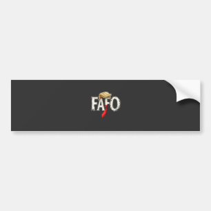 Retro Amerikaanse Donald Trump FAFO USA Vlag Patri Bumpersticker