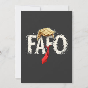 Retro Amerikaanse Donald Trump FAFO USA Vlag Patri Feestdagenkaart