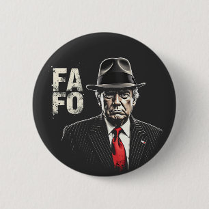 Retro Amerikaanse Donald Trump FAFO Vlag Patriotti Ronde Button 5,7 Cm