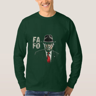 Retro Amerikaanse Donald Trump FAFO Vlag Patriotti T-shirt