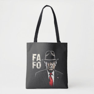 Retro Amerikaanse Donald Trump FAFO Vlag Patriotti Tote Bag