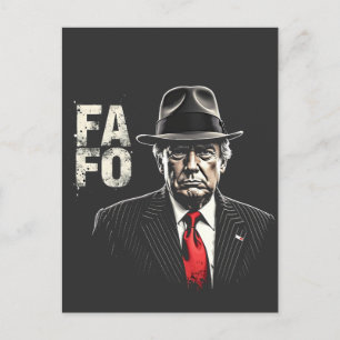 Retro Amerikaanse Donald Trump FAFO VS Vlag Patrio Feestdagenkaart