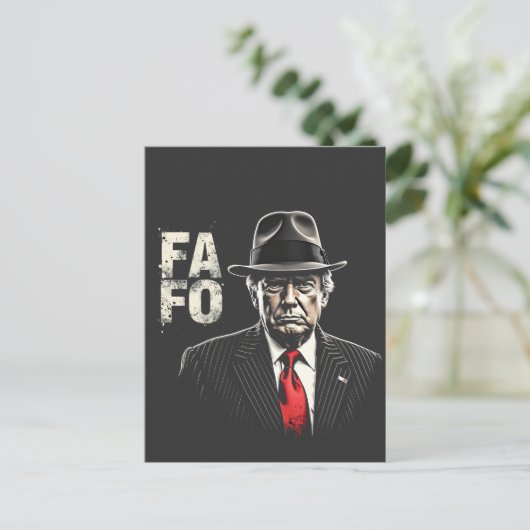 Retro Amerikaanse Donald Trump FAFO VS Vlag Patrio Feestdagenkaart (Staand voorkant)