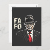 Retro Amerikaanse Donald Trump FAFO VS Vlag Patrio Feestdagenkaart (Voorkant / Achterkant)