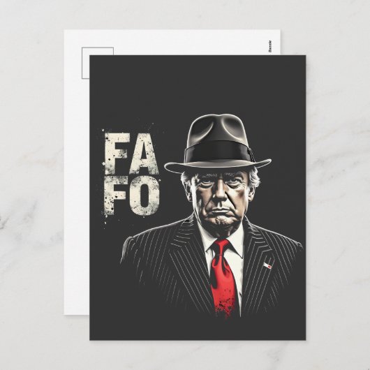 Retro Amerikaanse Donald Trump FAFO VS Vlag Patrio Feestdagenkaart (Voorkant / Achterkant)