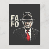 Retro Amerikaanse Donald Trump FAFO VS Vlag Patrio Feestdagenkaart (Voorkant)