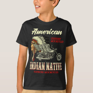 Retro -Amerikaanse motorfiets Indiaan voor Mexico T-shirt