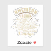 Retro -Amerikaanse motorfiets Indiase voor oud B Sticker (Vel)