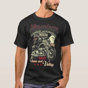Retro -Amerikaanse motorfiets Indiase voor oud B T-shirt