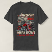 Retro -Amerikaanse motorfiets Indivoor oud B T-shirt (Design voorkant)