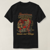 Retro -Amerikaanse motorfiets Indivoor oud B T-shirt (Design voorkant)