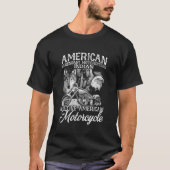 Retro -Amerikaanse motorfiets Indivoor oud B T-shirt (Voorkant)