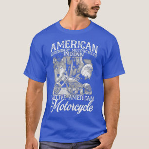 Retro -Amerikaanse Motorfiets Indivoor oud T-shirt