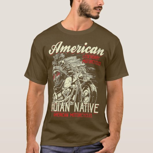 Retro -Amerikaanse Motorfiets Indivoor oud T-shirt (Voorkant)