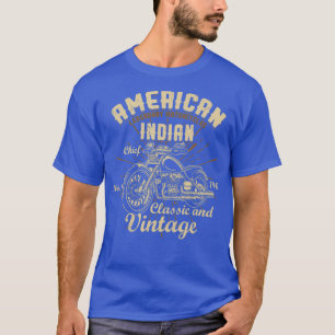 Retro -Amerikaanse Motorfiets Indivoor oud T-shirt